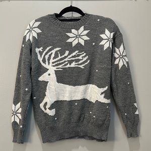 Winter Christmas Festive Reindeer Sweater